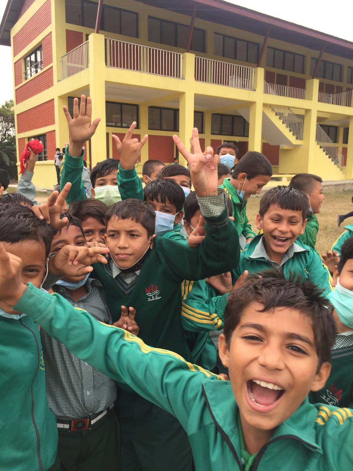 Die Freude ist gross bei den Schülern