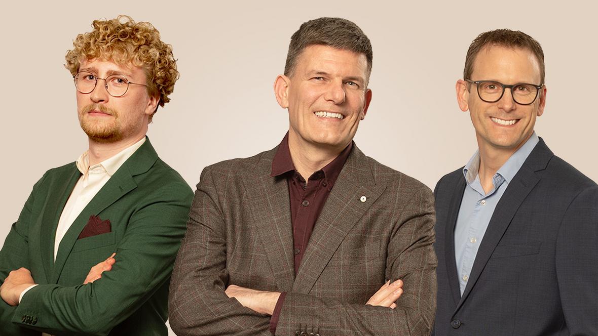 v.l.n.r. Markus Lindegger, Martin Kolbe, Patrick Schranz