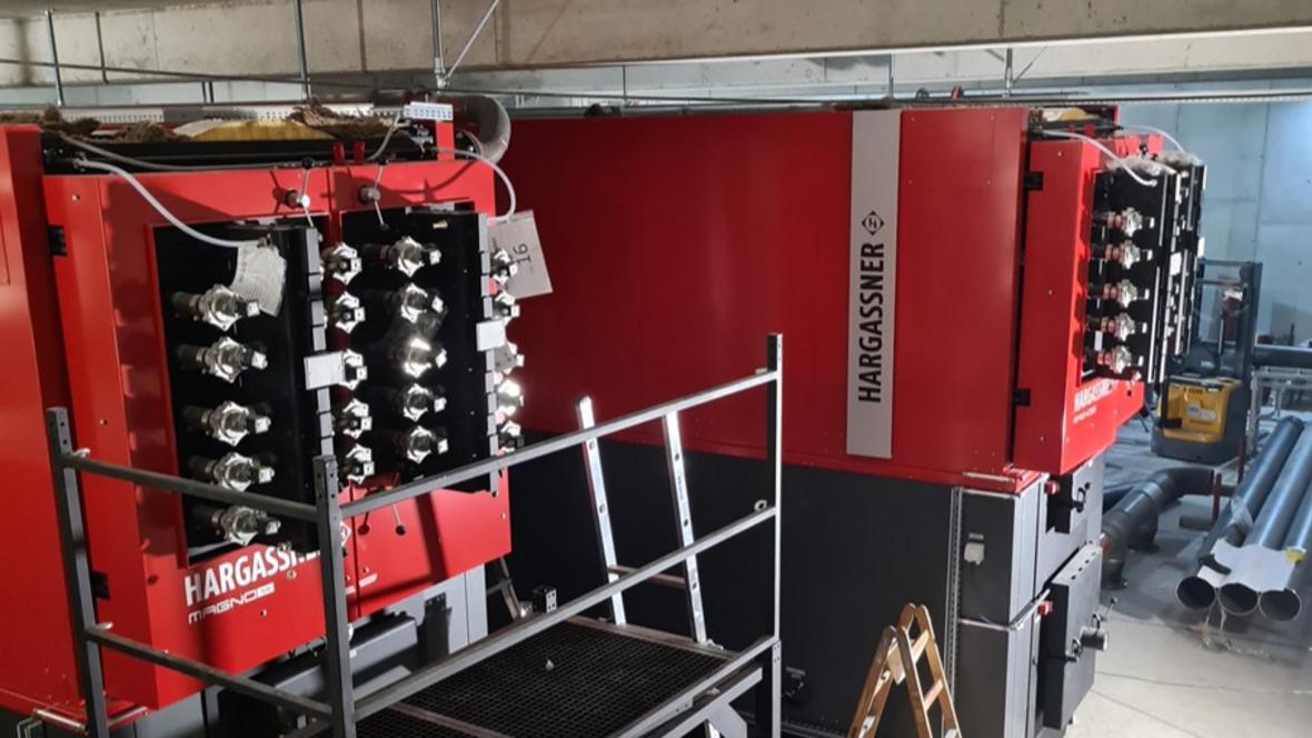 Heizzentrale nach dem Einbau